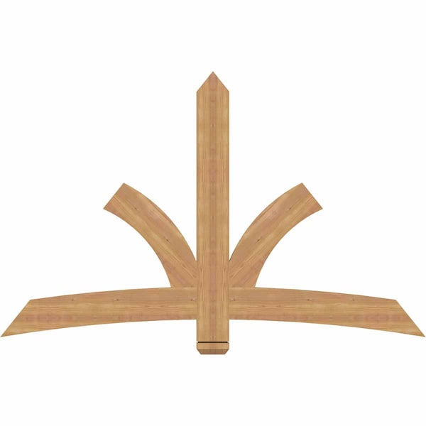 Ekena Millwork Davenport Timber Gable Bracket, Western Red Cedar, 72"W x 45"H x 1 1/2"D x 5 1/2"F, 15/12 Pitch GBW072X45X0206DAV00SWR - main